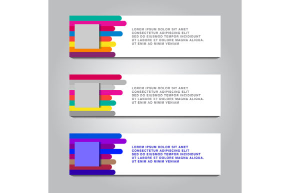 Colorful Modern Text Box Template for Web and Graphic Design