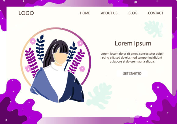 Landing Page Fashion Girl in Blue Jacket: A Versatile Design for Modern Marketing