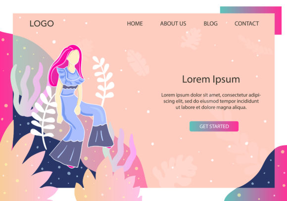 Landing Page Fashion Pink Hair Style