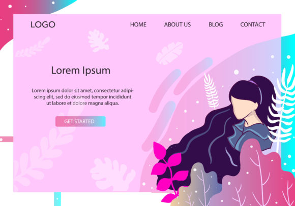 Landing Page Fashion with Navy Long Hair: A Versatile Design for Modern Communication
