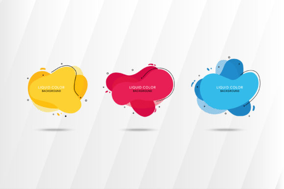 Liquid Banner Element: Modern Abstract Vector Banners for Web and Print Design