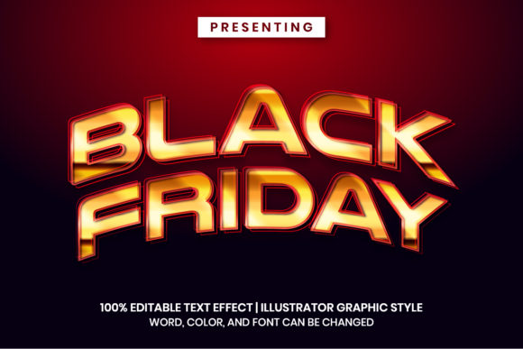 Metallic Text Effect for Black Friday