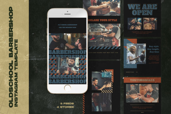 Oldschool Barbershop Instagram Templates: A Modern Tool for a Classic Aesthetic