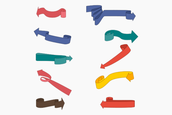 Ribbons and Arrows Vector Combination: A Versatile Design Element