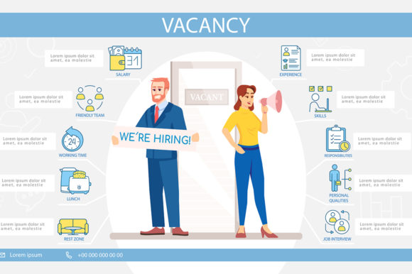 Vacancy Vector Infographic Template for Modern Hiring Needs